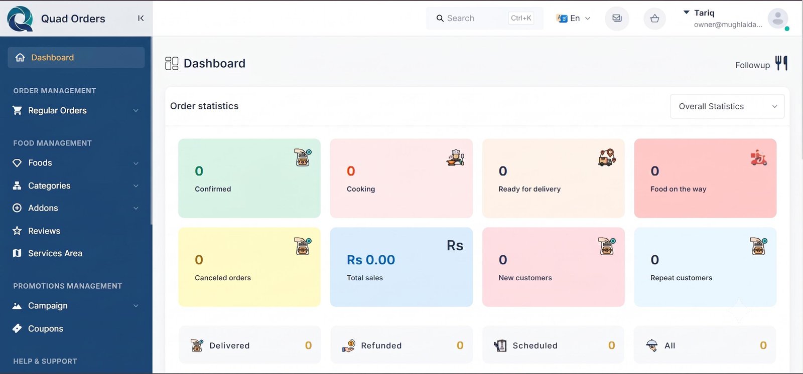 Dashboard screenshot